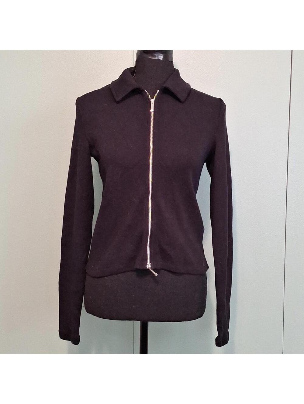 Madewell 100% Cotton Black Zip Up Sweater Size Xs